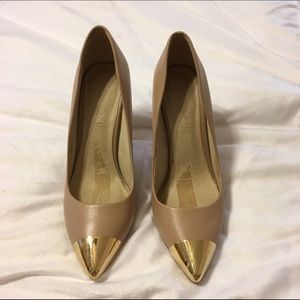 Nude Genuine Leather Aldo Heels